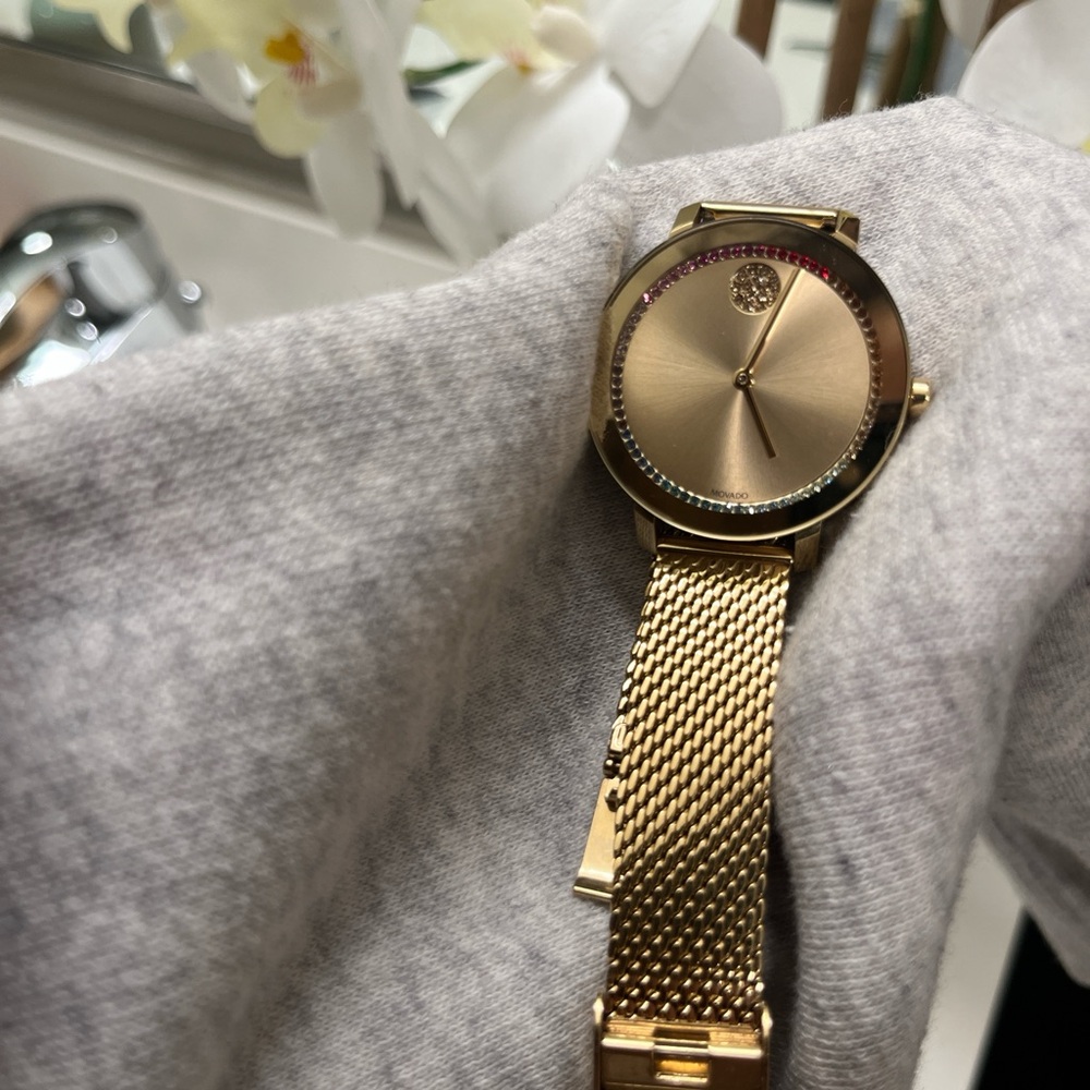 Gold Movado Strap Watch